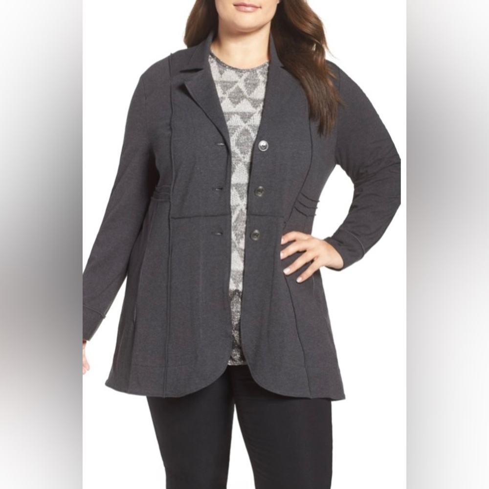 Nic+Zoe Seamed Riding Jacket gray size 2X NWT
